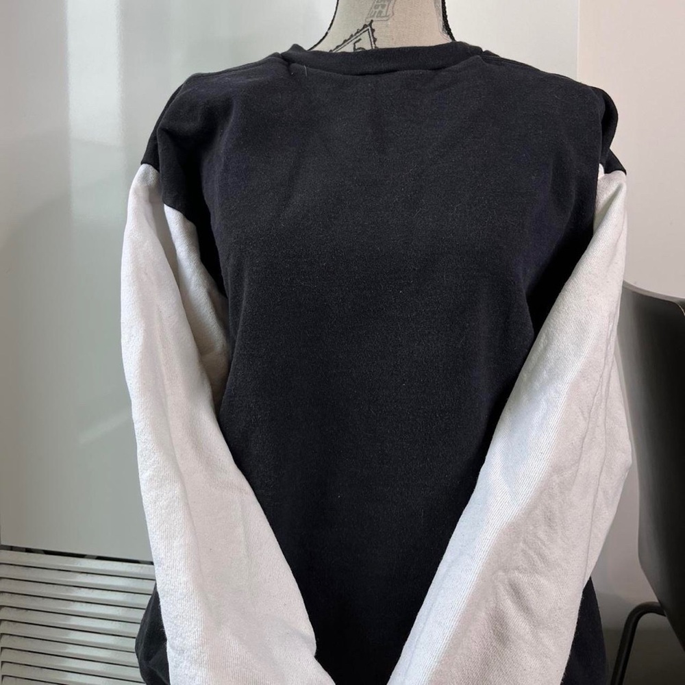 Black and White Colorblock Women's Sweater